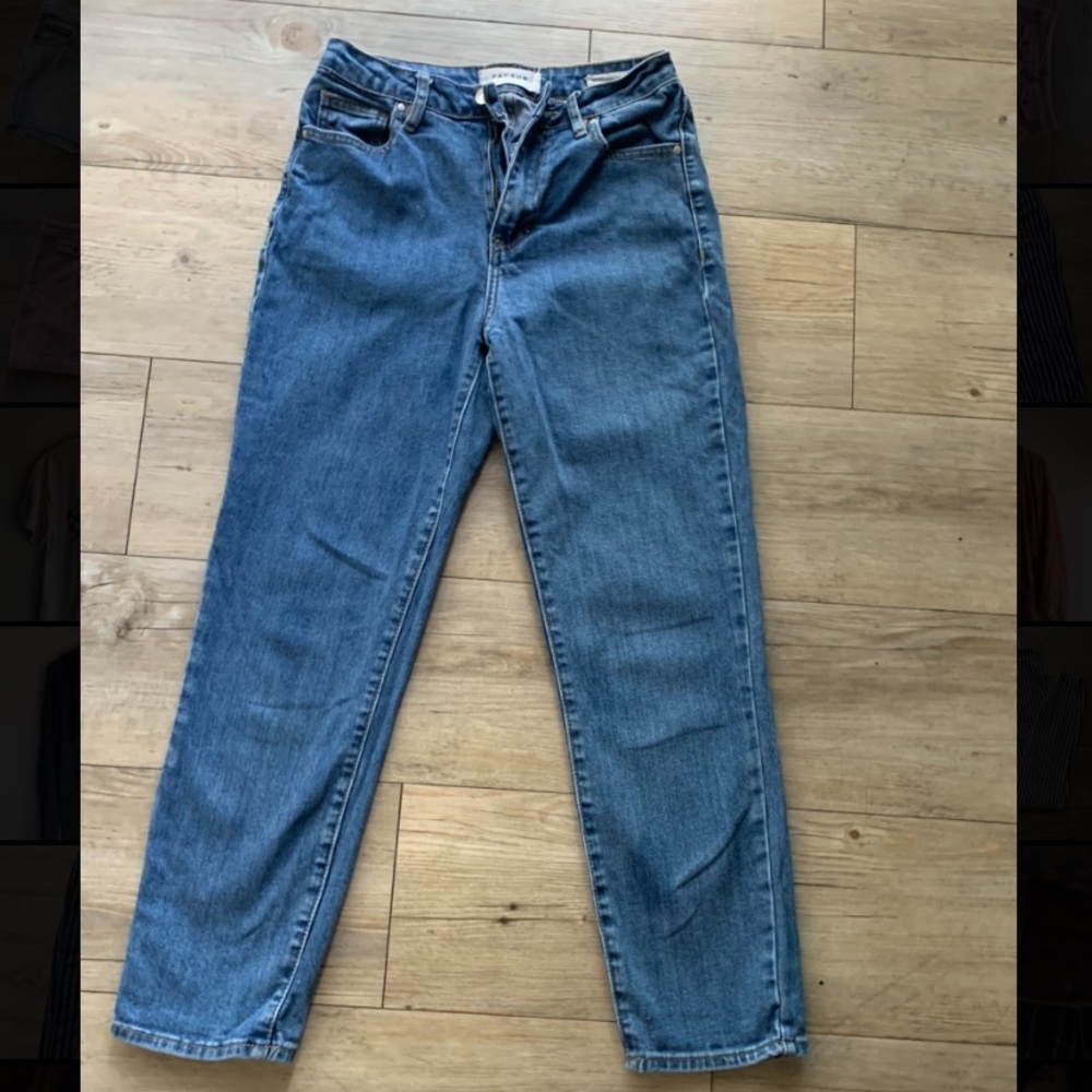 Denim straight jeans